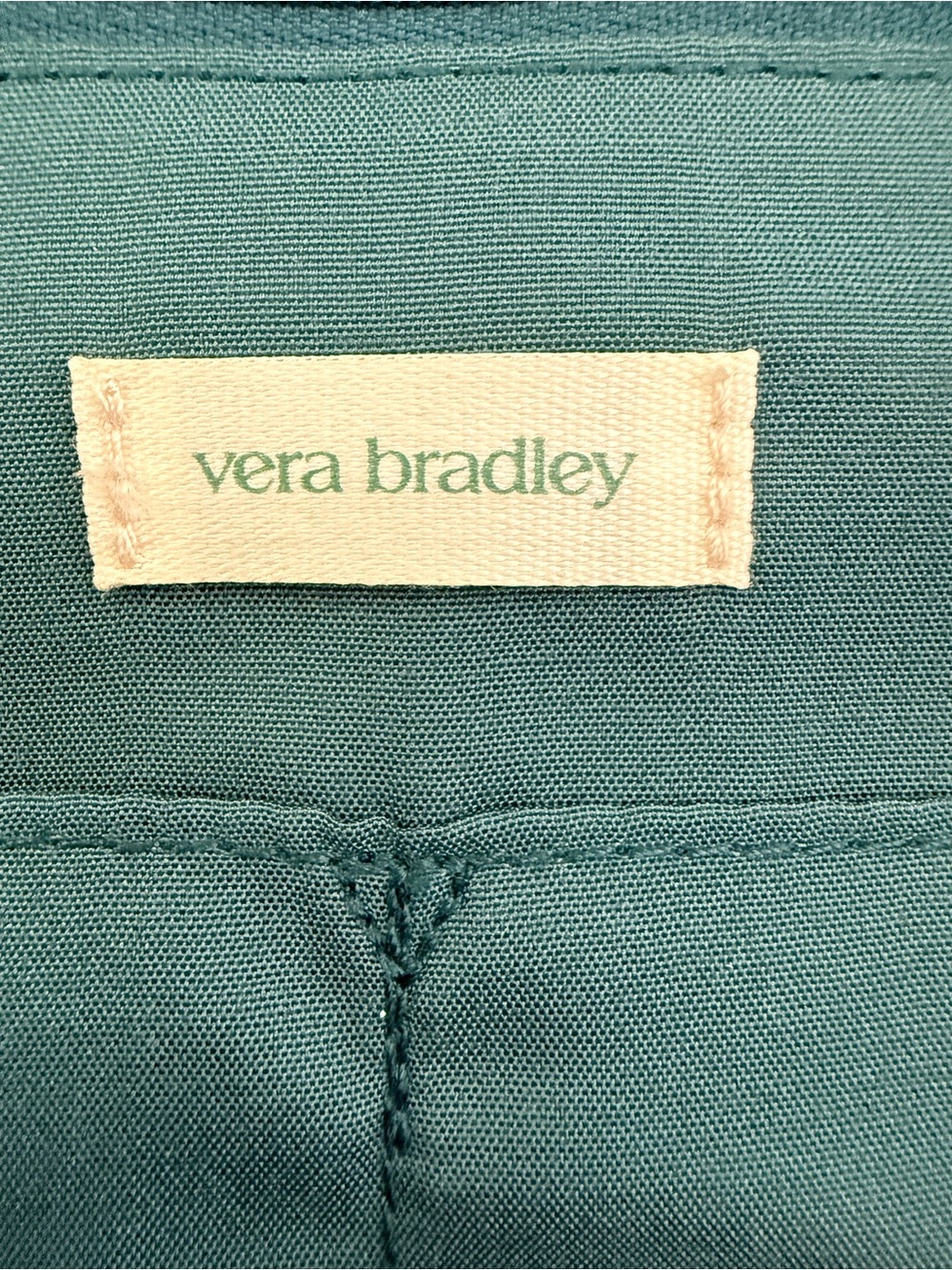 Vera Bradley Dark Green Backpack with Light Blue Floral Print - Picture 4 of 13